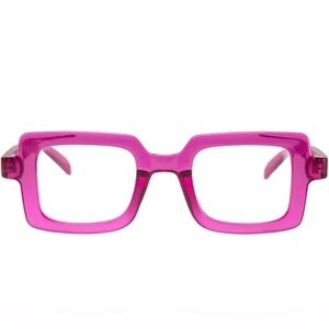 Square pink reading glasses +1.00
